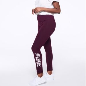 Victoria’s Secret PINK Cotton High Waist Legging Luscious Plum XL NEW